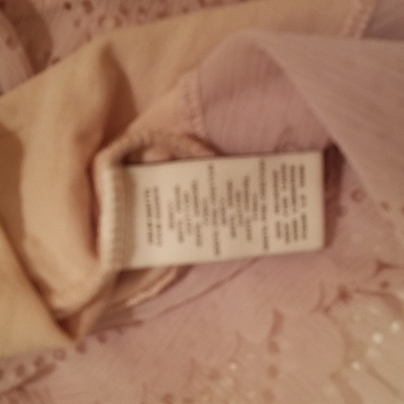 ANTHRO Deletta Blush Pink Crochet Lace and Cut out detail Tank Sz XS - Picture 6 of 6